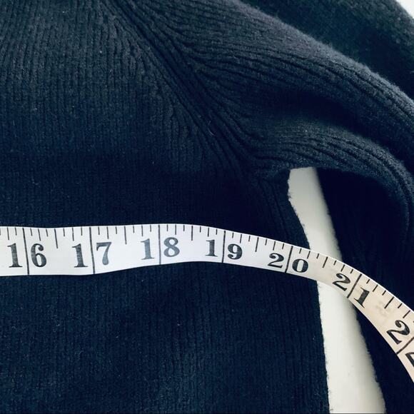 Zara black ribbed turtleneck sweater with ties size Small - Picture 8 of 10